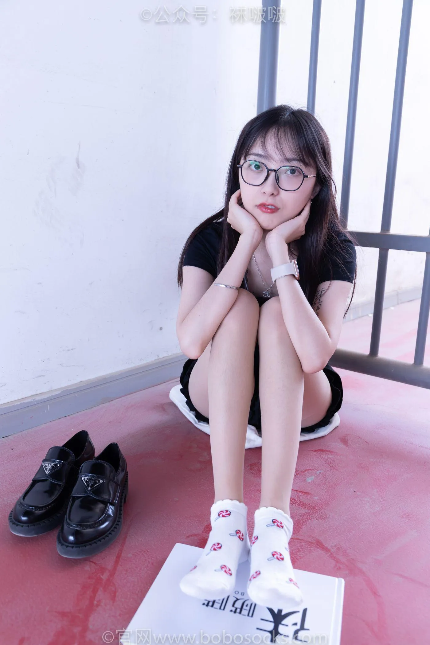 [BoBoSocks袜啵啵]NO.030 稚予- 皮鞋、短白棉袜、肉丝 [141P]插图5